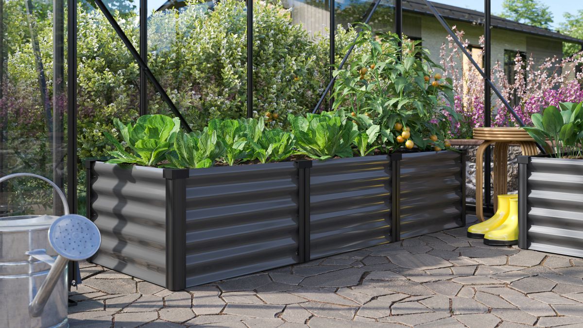 Vitavia Hochbeet Linus In&Out 401 S, Zincalume granit/schwarz