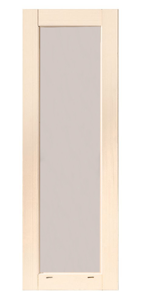 28mm Fenster feststehend 60x170 cm mit Echtglas, elfenbeinweiß