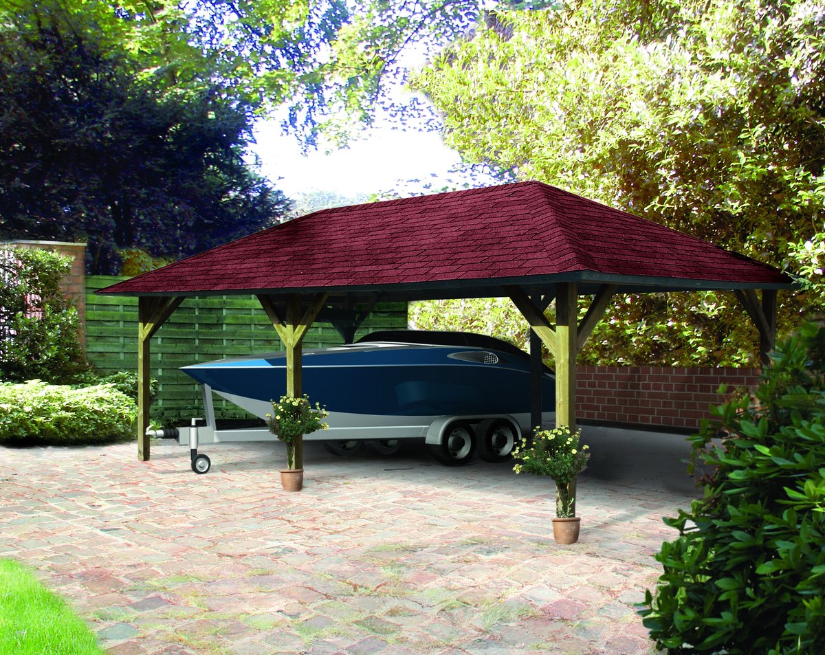 Pavillon-Carport Kirn 3 - 359x707 cm, CLASSIC kdi von Karibu