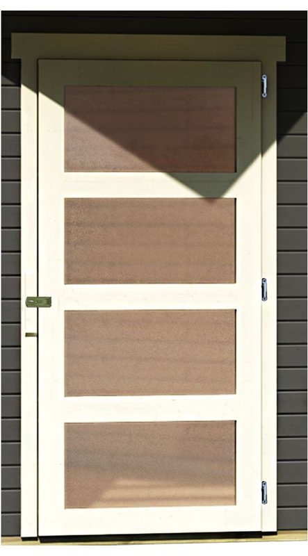 Gartenhaus Schwandorf 5, 242 x 246 cm, 19 mm Holz terragrau, Karibu