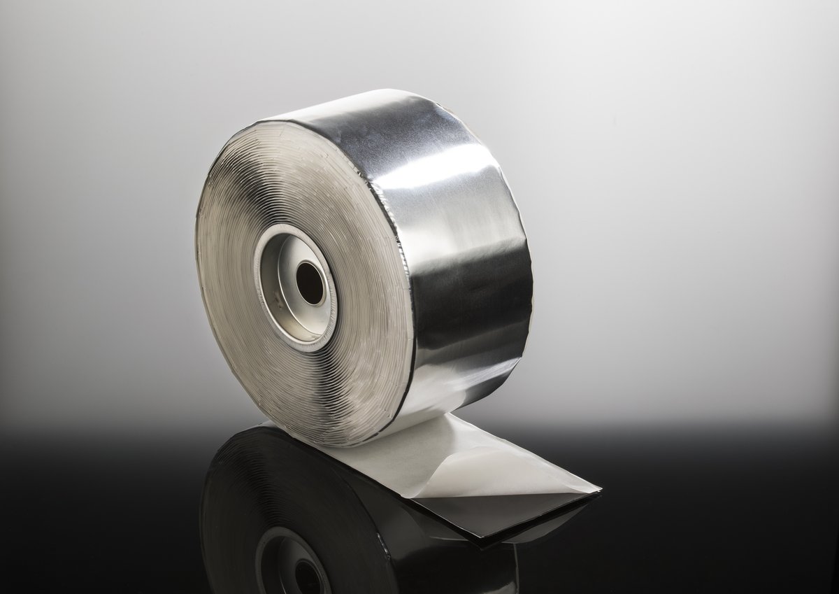 Aluminium-Klebeband 60 mm breit für Stegplatten-/Lichtplatten-Unterkonstruktion, 50 m Rolle