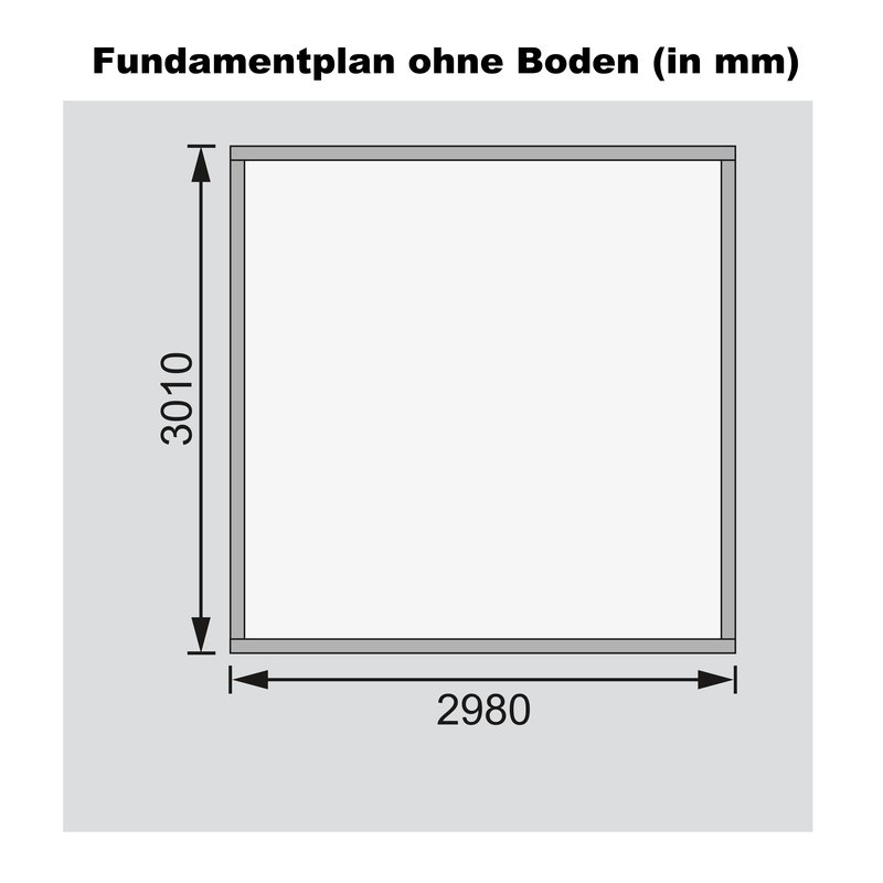 Gartenhaus Askola 6 -302x306 cm, 19 mm Holz naturbelassen, Karibu