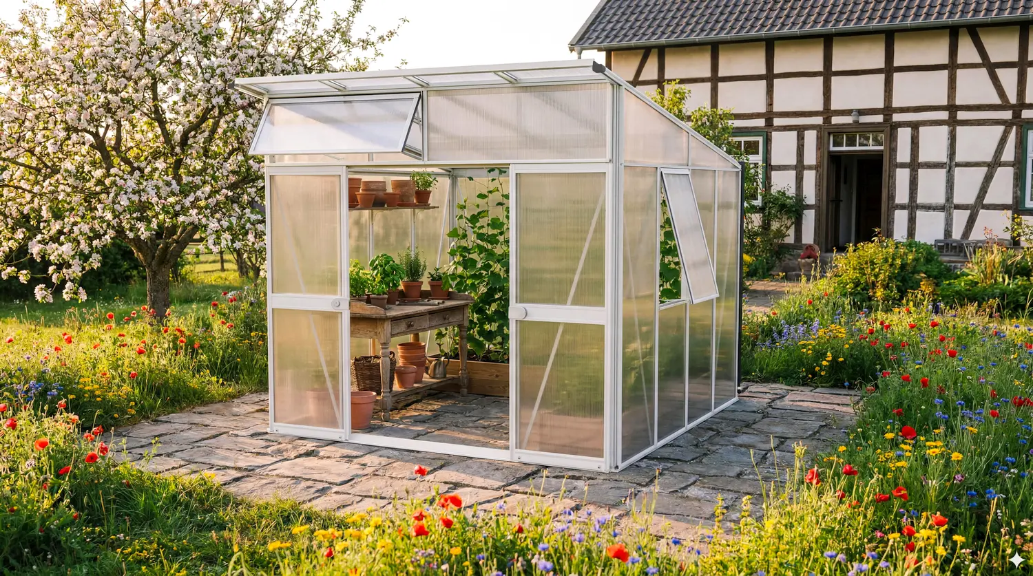 Vitavia Gewächshaus Aphrodite 7800 HKP10mm, weiß