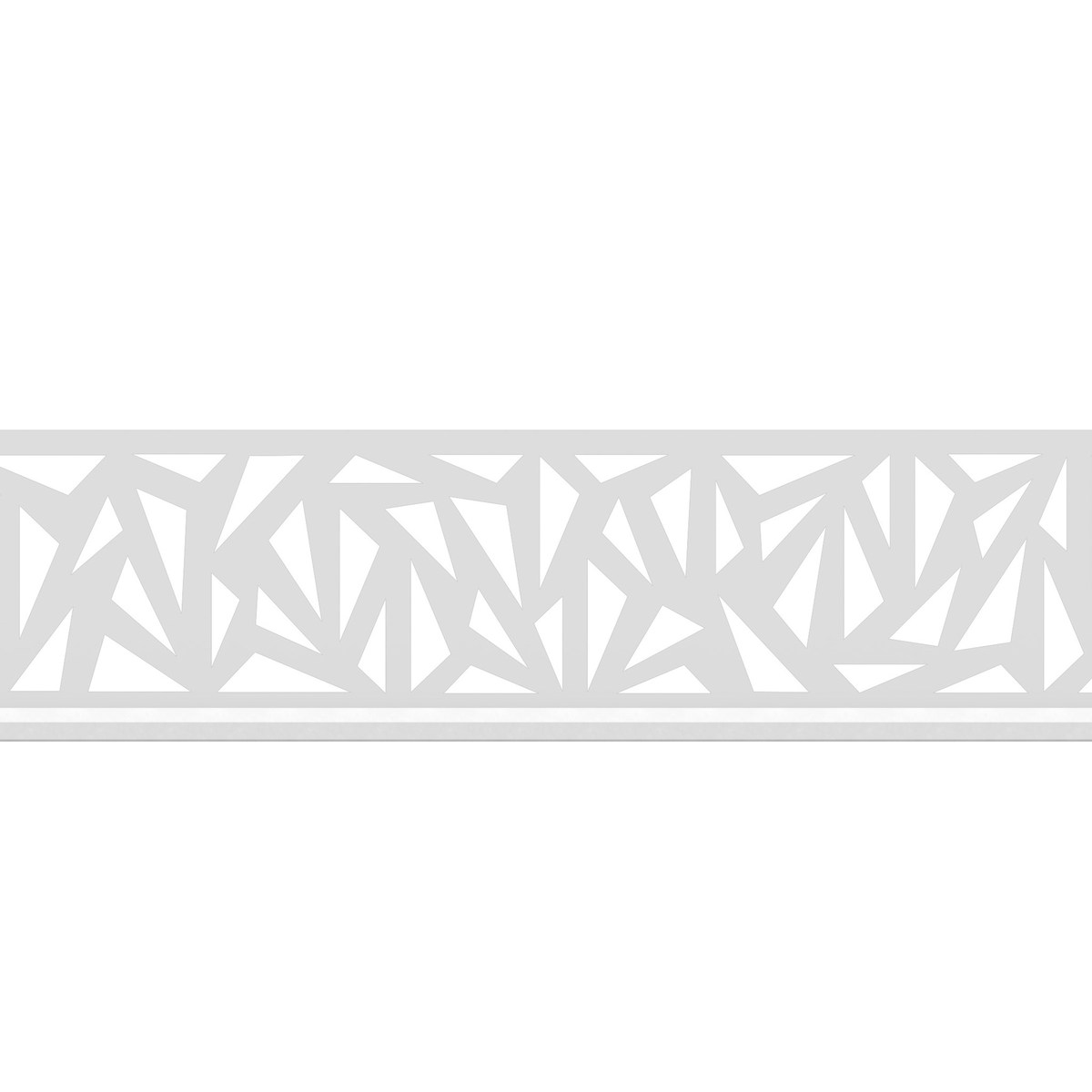 SYSTEM Dekorprofil TRIGON weiß flach 178x15 cm, Adapterleiste weiß