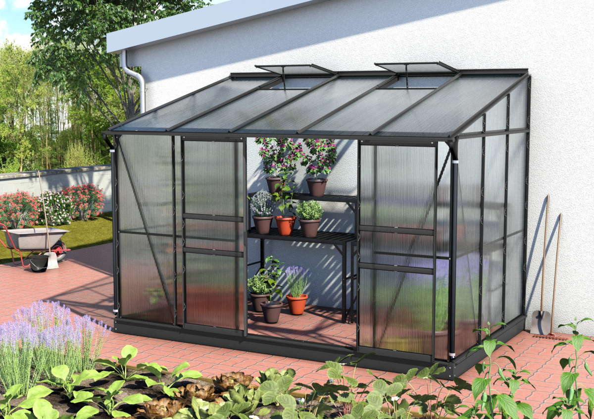 Vitavia Gewächshaus Ida 6500 HKP 6mm, schwarz