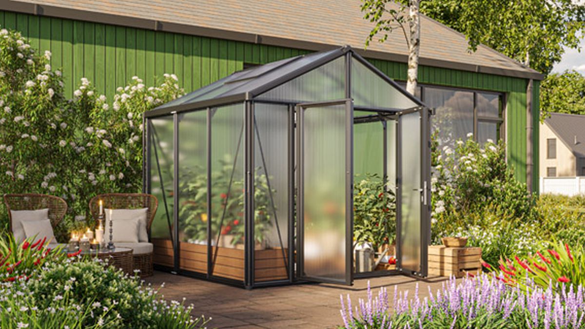 Vitavia Gewächshaus Zeus Comfort 6200 mit HKP-Verglasung 10 mm, schwarz