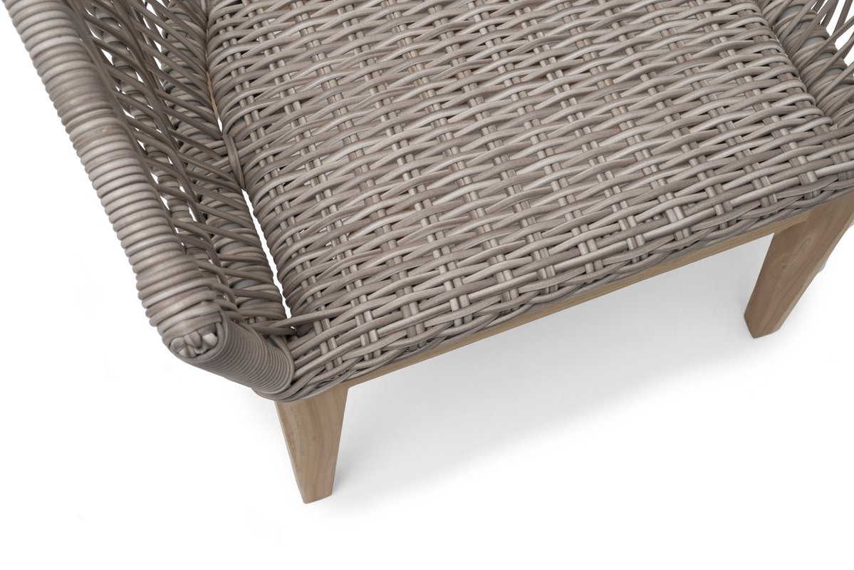 Himmelsnäs Dining-Sessel Teak/Polyrattan-Geflecht beige, inkl. Kissen