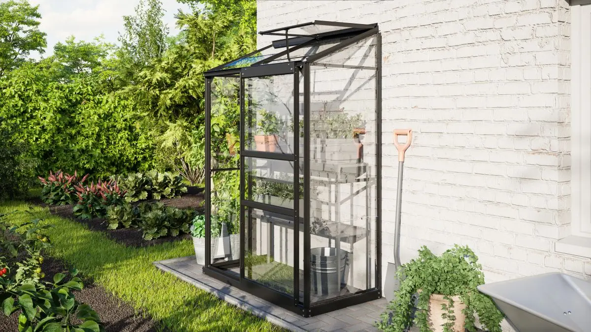 Vitavia Gewächshaus Ida 900 ESG 3mm, schwarz