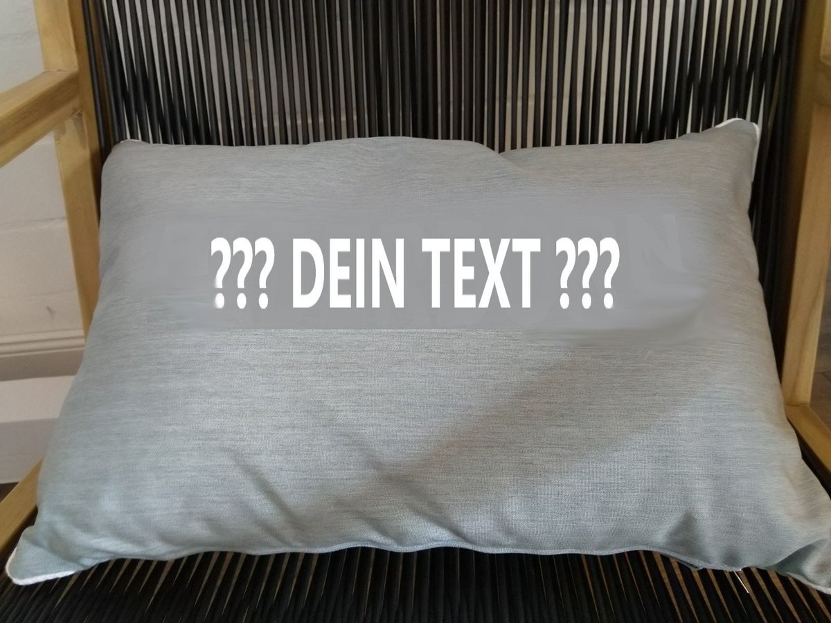 Heimatliebe-Kissen, "Dein Text", Outdoor-Kissen, 45 x 35 cm