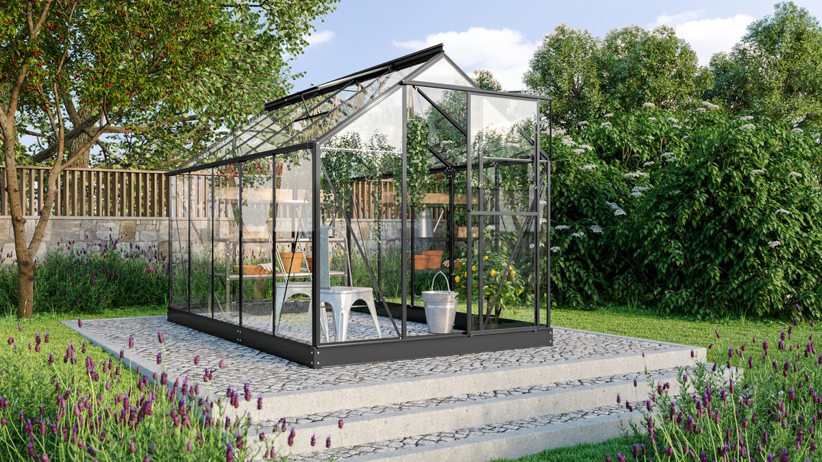 Vitavia Gewächshaus Triton 6200 ESG 3mm, schwarz