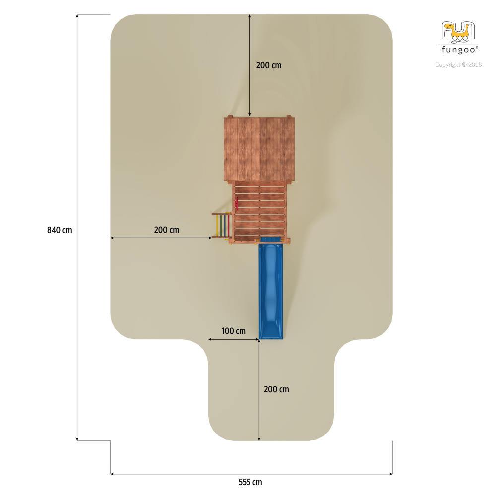 Fungo Spielturm-Set My HOUSE FreeTime Beach, teak-farben lasiert