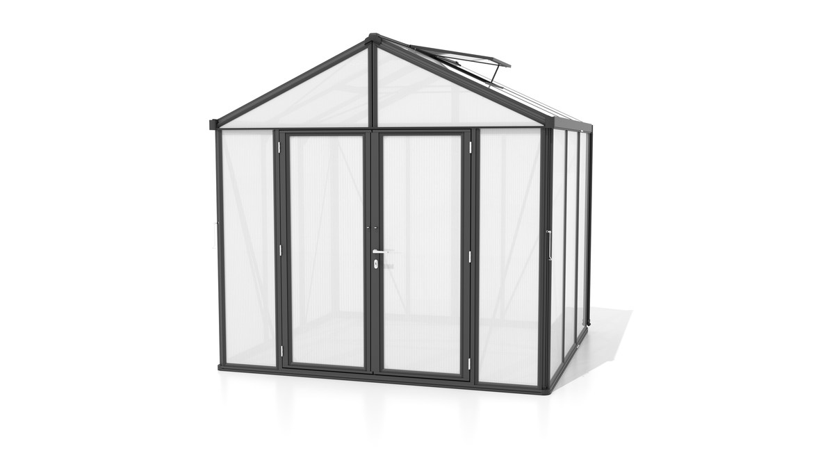 Vitavia Gewächshaus Zeus Comfort 6200 mit HKP-Verglasung 10 mm, schwarz
