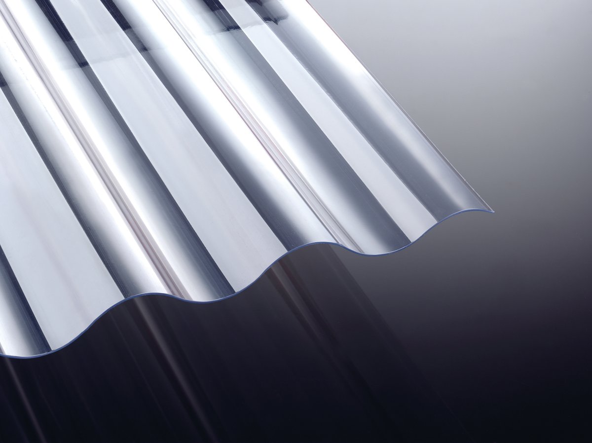 Lichtplatte NOVAKLAR Welle 8, 1,2 mm PVC glasklar