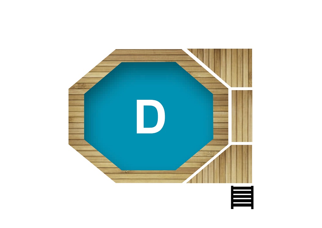 Karibu Pool Modell 2D Classic 470x550 cm, Holz kdi, mit Filter+Skimmer