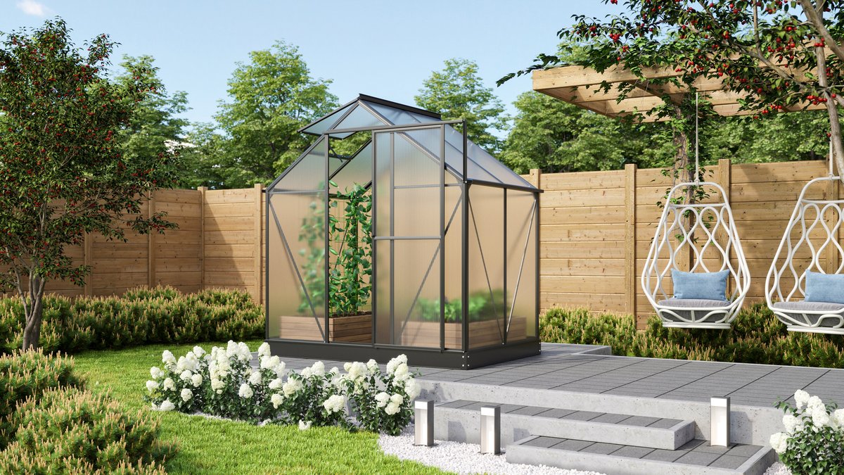 Vitavia Gewächshaus Triton 2500 HKP 6mm, schwarz