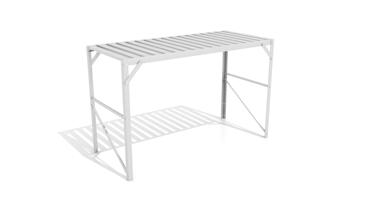 Vitavia Alutisch, 1 Ablage, 121x54x76 cm, alu