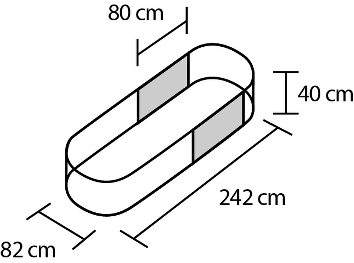 Vitavia Hochbeet Erweiterung Vita STRETCHED 401, blank