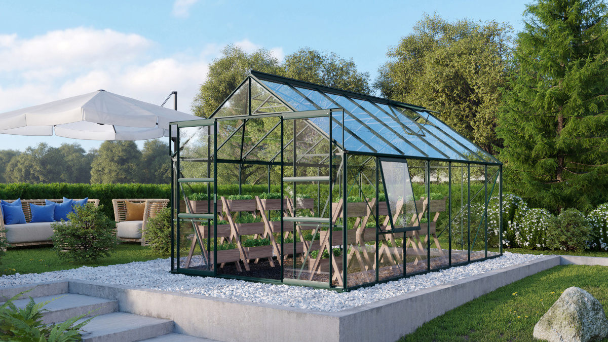 Vitavia Gewächshaus Meridian 2 11500 ESG3mm, smaragd