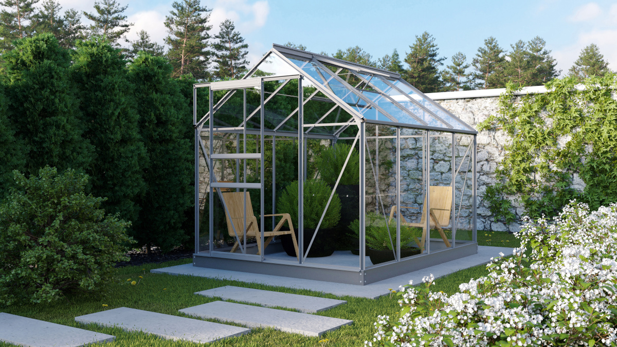 Vitavia Gewächshaus Planet 5000 ESG 3mm, alu - Set