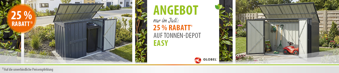 Angebot Mülltonnenbox Metall, Tonnendepot Easy 25% reduziert Juli 2026