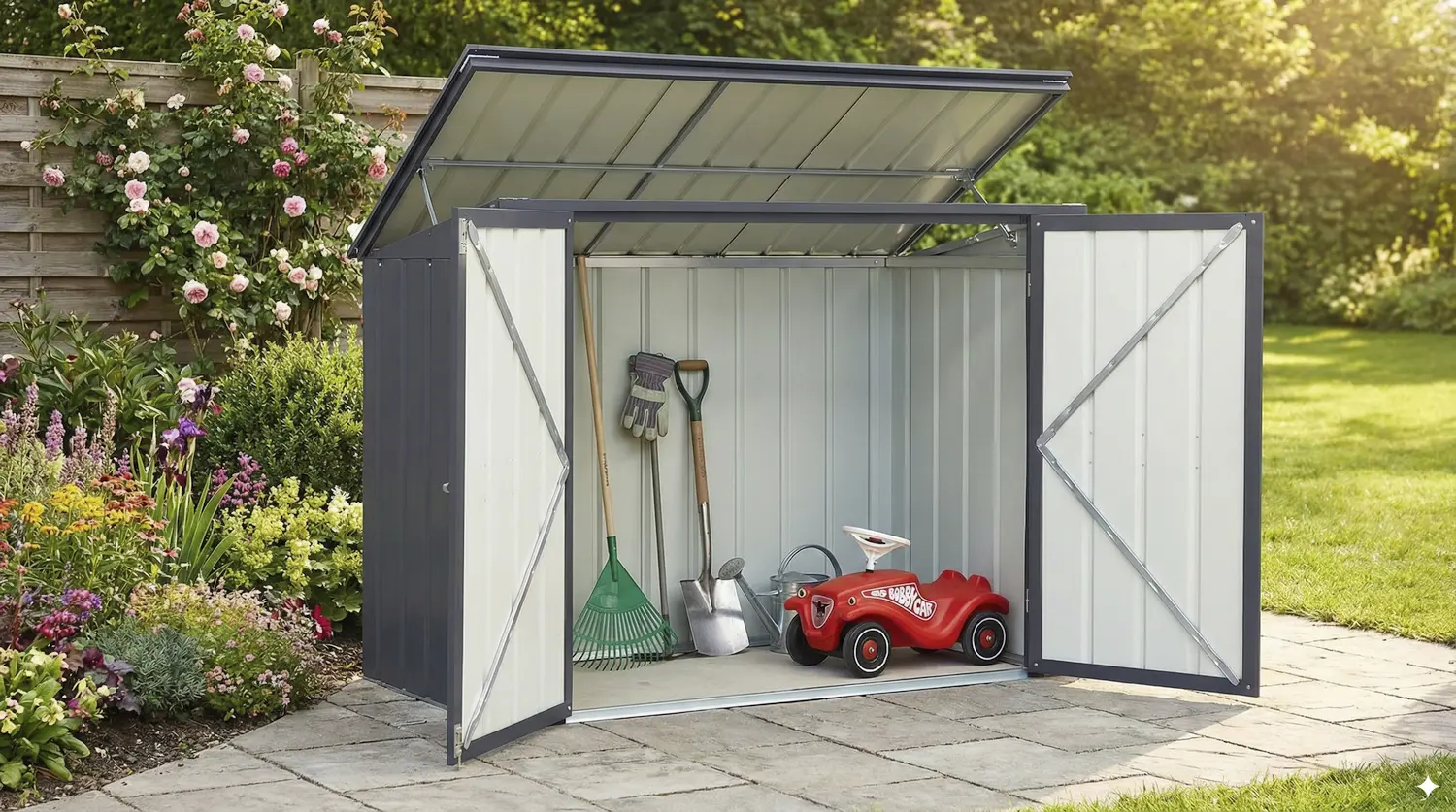 Globel Tonnen-Depot EASY 5x3 für 2 Tonnen, 174 x 101 cm