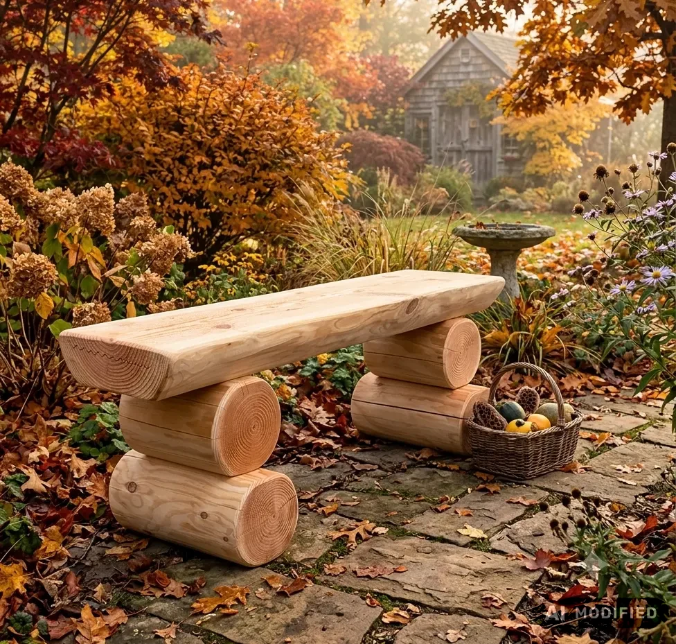 RUSTIKAL Bank ohne Lehne 120x42x43cm, Douglasie/Lärche 