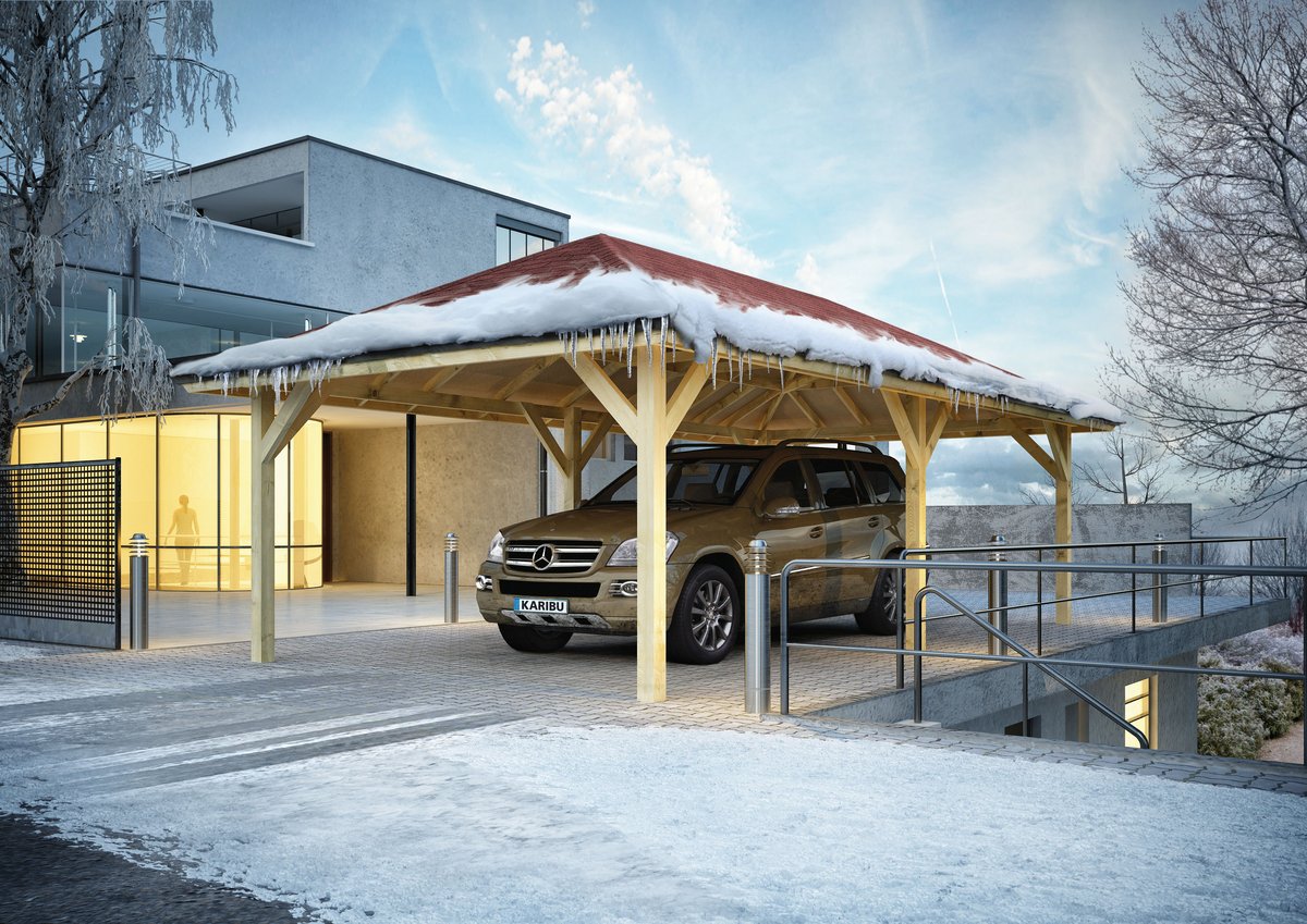 Pavillon-Carport Kirn 2 - 265x518 cm CLASSIC kdi von Karibu