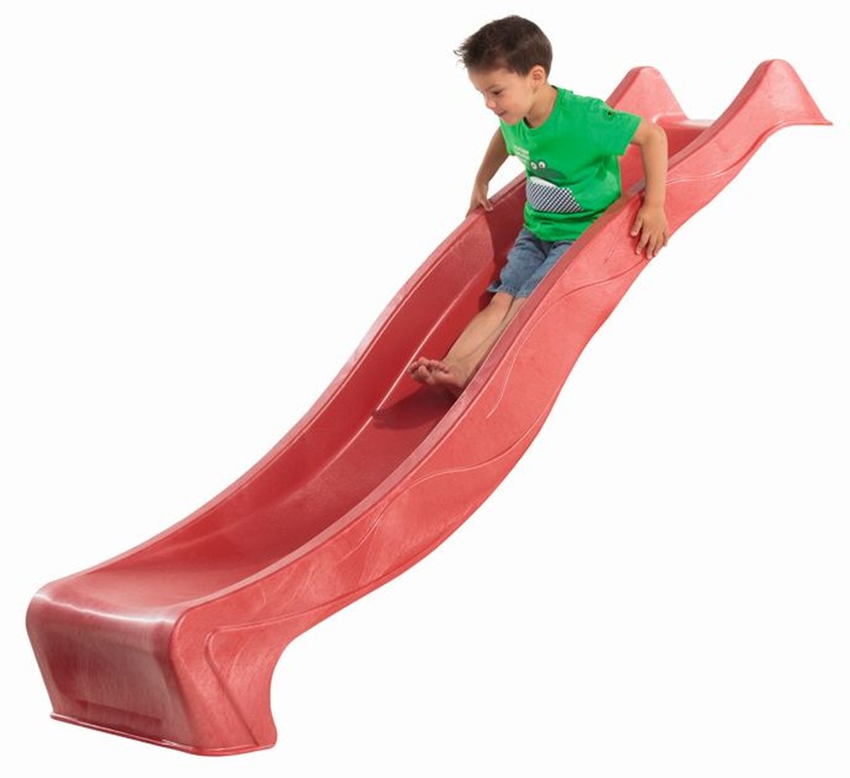 Stelzenhaus Frieda naturbelassen, Set mit Rutsche rot