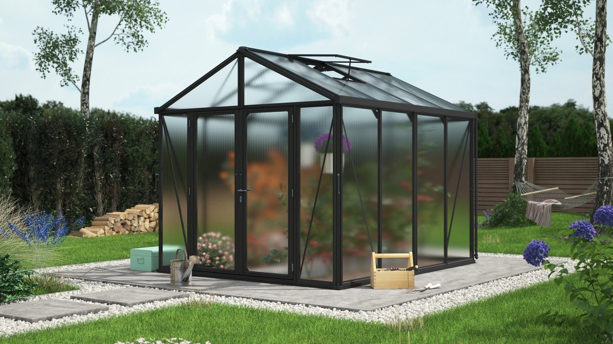 Vitavia Gewächshaus Zeus Comfort 8100 HKP 16mm, schwarz