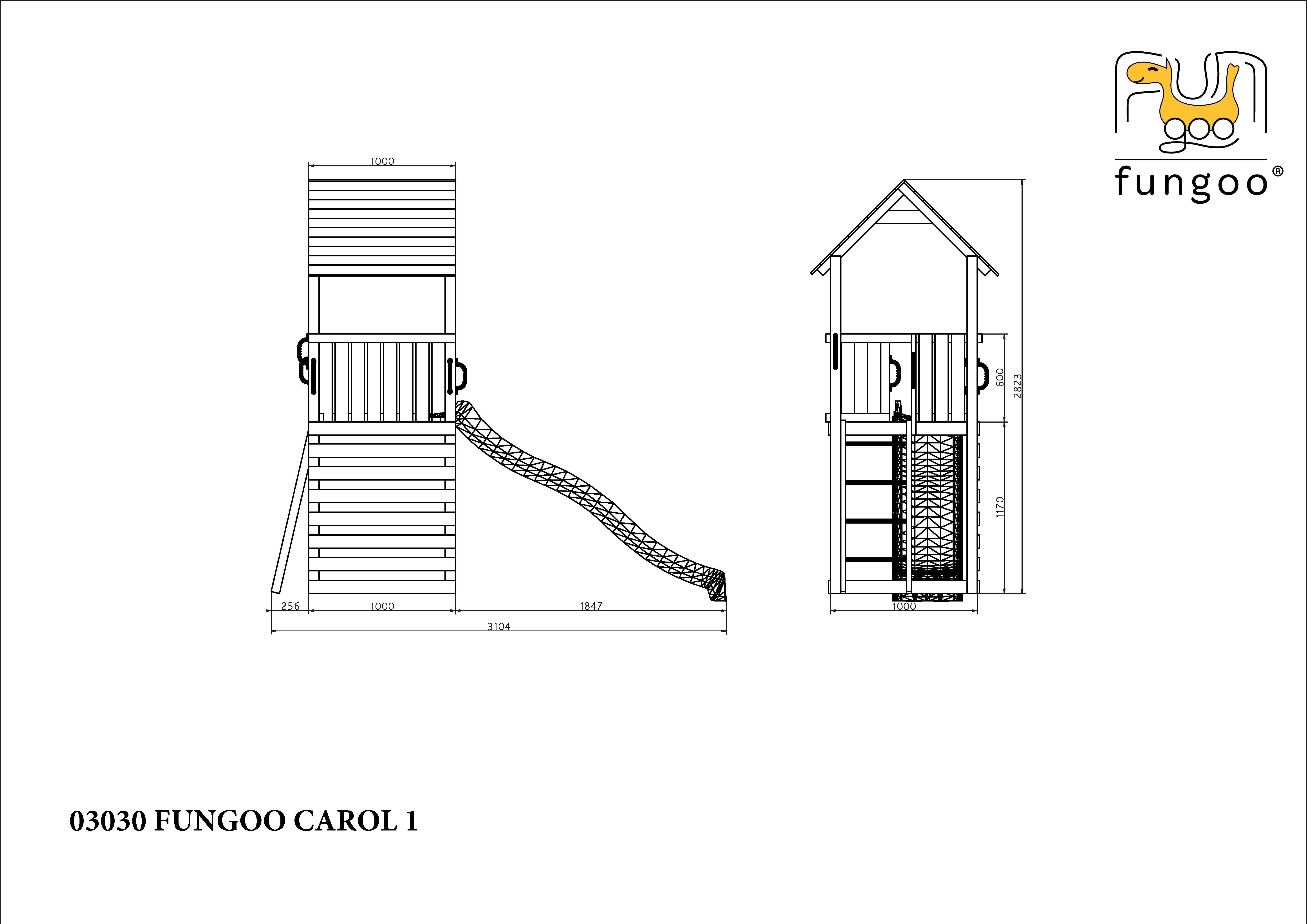 Fungoo Spielturm CAROL 1, kdi grün
