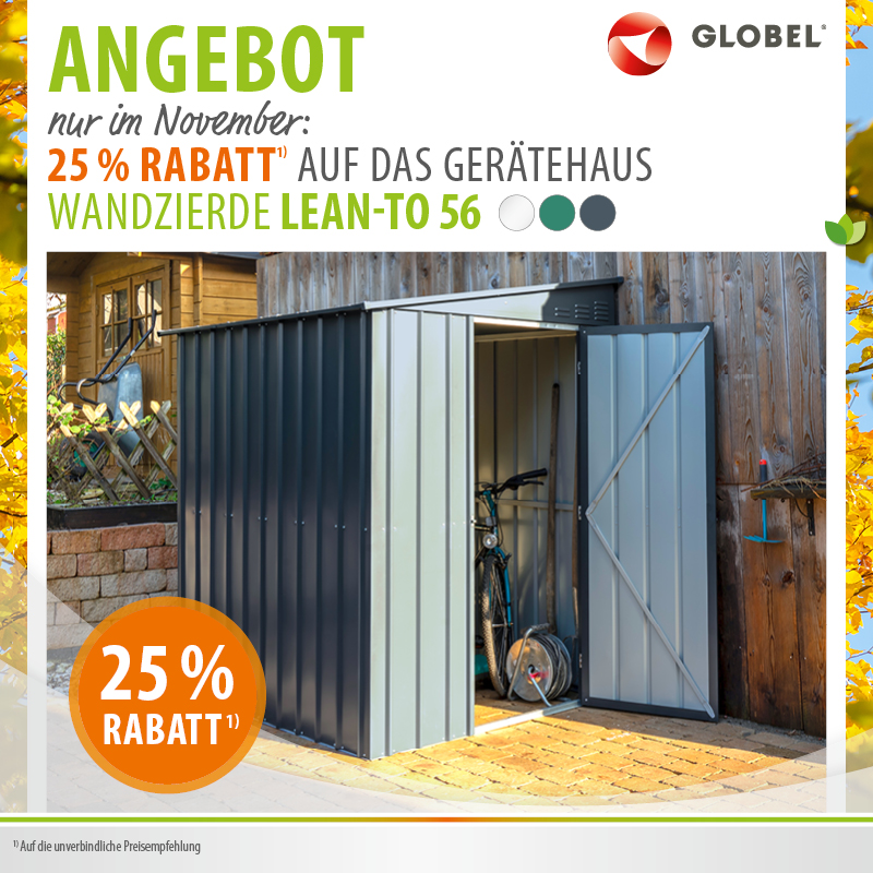Gerätehaus LeantTo 56 - 25% unter UVP im November 2025
