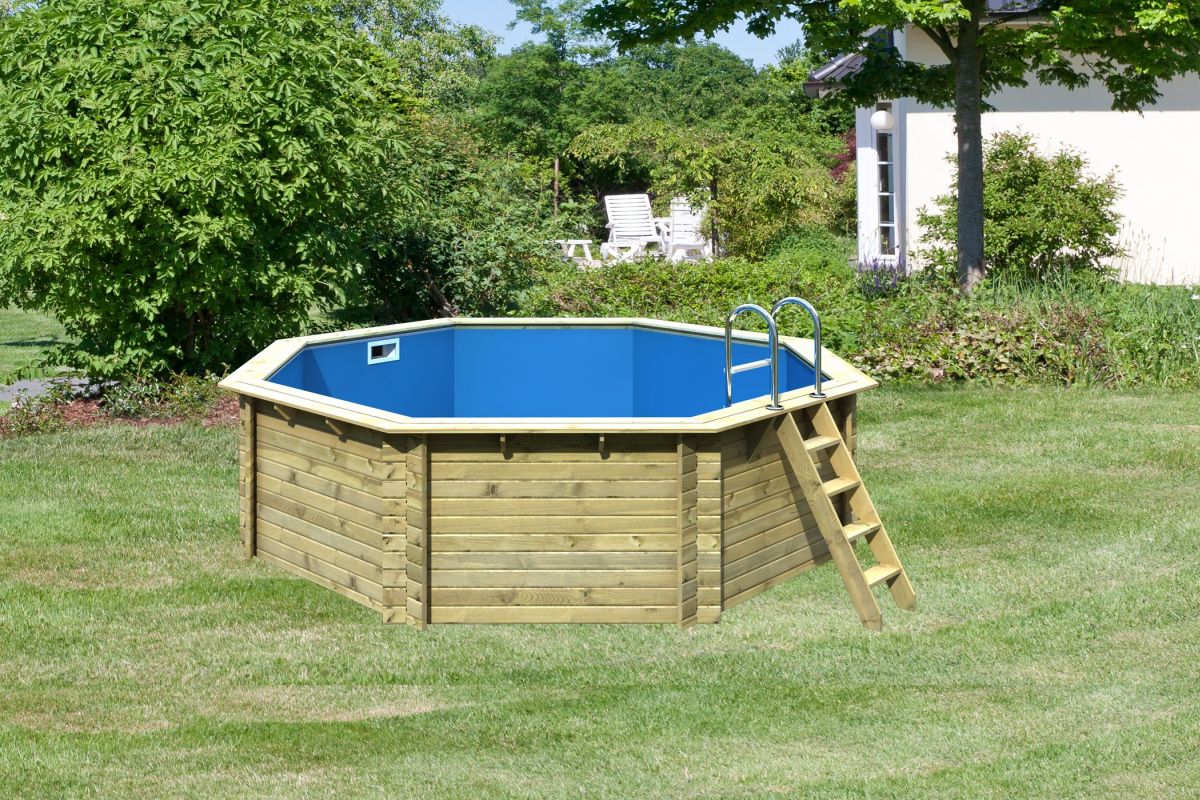 Karibu Pool Modell 2A Classic 470x470 cm, Holz kdi, mit Filter+Skimmer