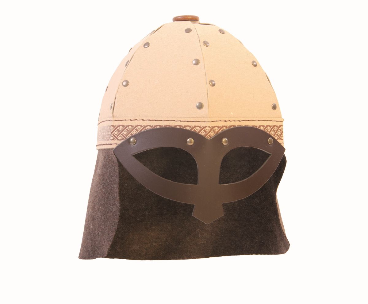 Wikingerhelm mit Brillenvisier, Helm für Kinder, genietet