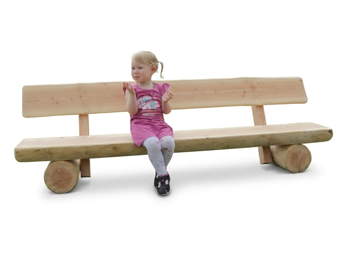 Feldberg Holz-Kinderbank mit Lehne, Sitzhöhe 30 cm