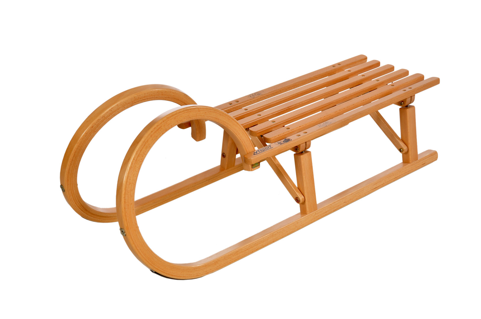 Hörnerrodel klappbar 100 cm, Holz-Klappschlitten von VT-Sport