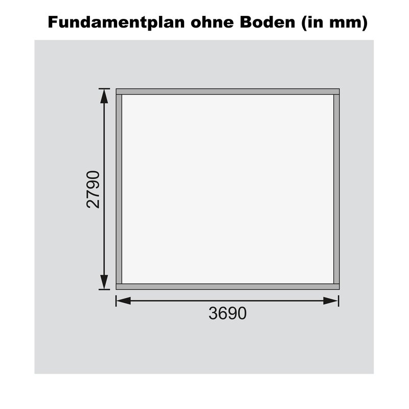 Blockbohlengartenhaus Trittau 5 - 387x297 cm, 38 mm Holz naturbelassen, Karibu