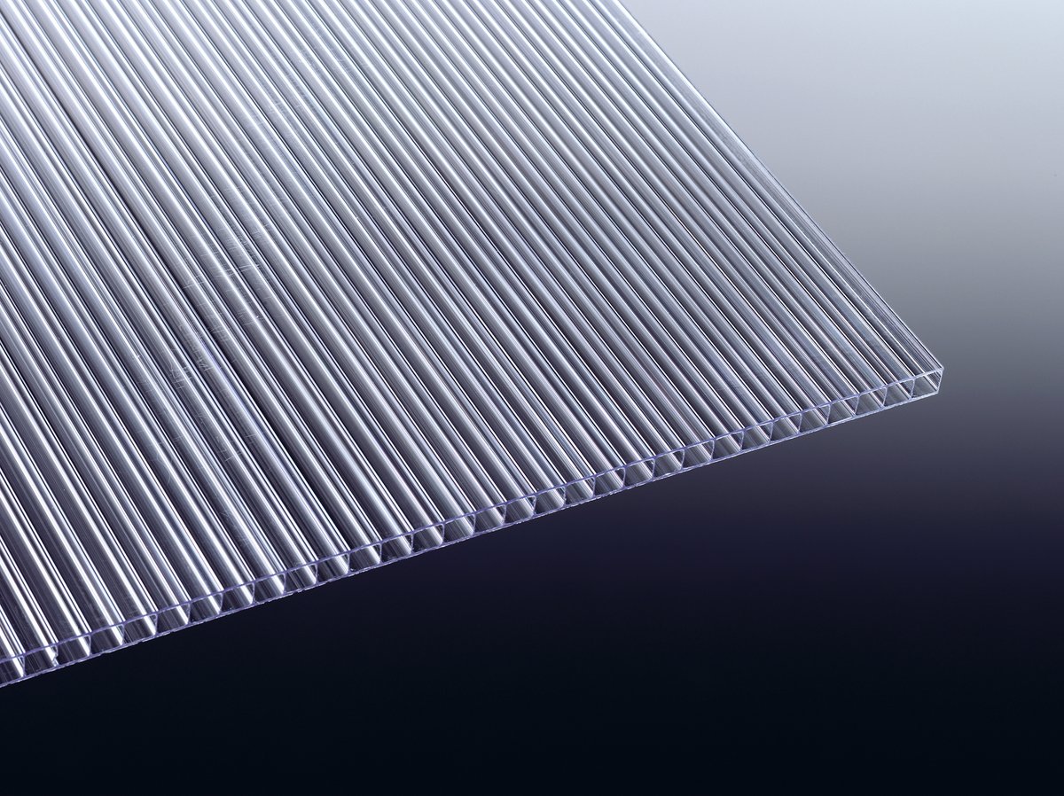 Gewächshausplatte SDP 10mm Polycarbonat glasklar 600x1250mm