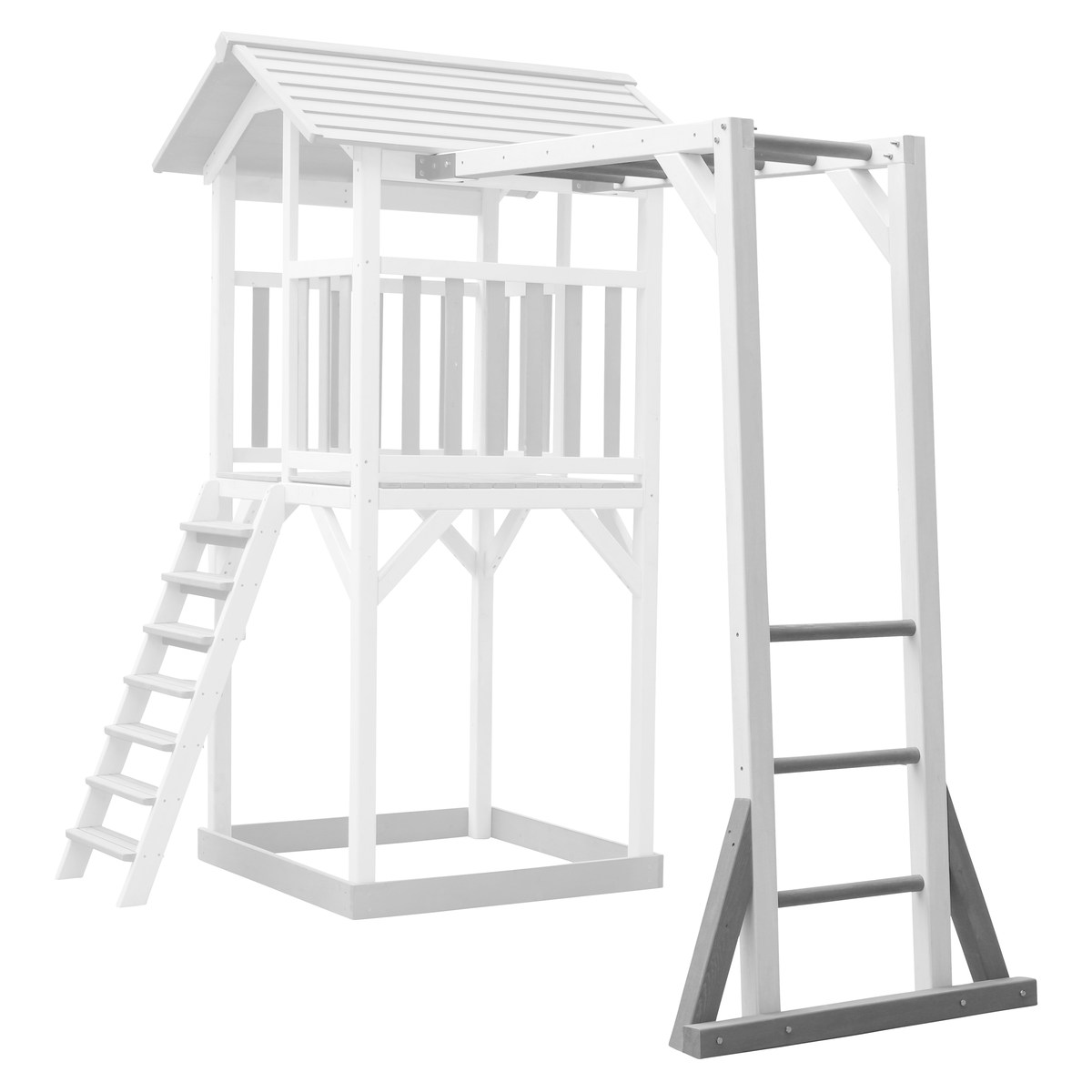 Klettergerüst für Beach Tower Spielturm, grau/weiß