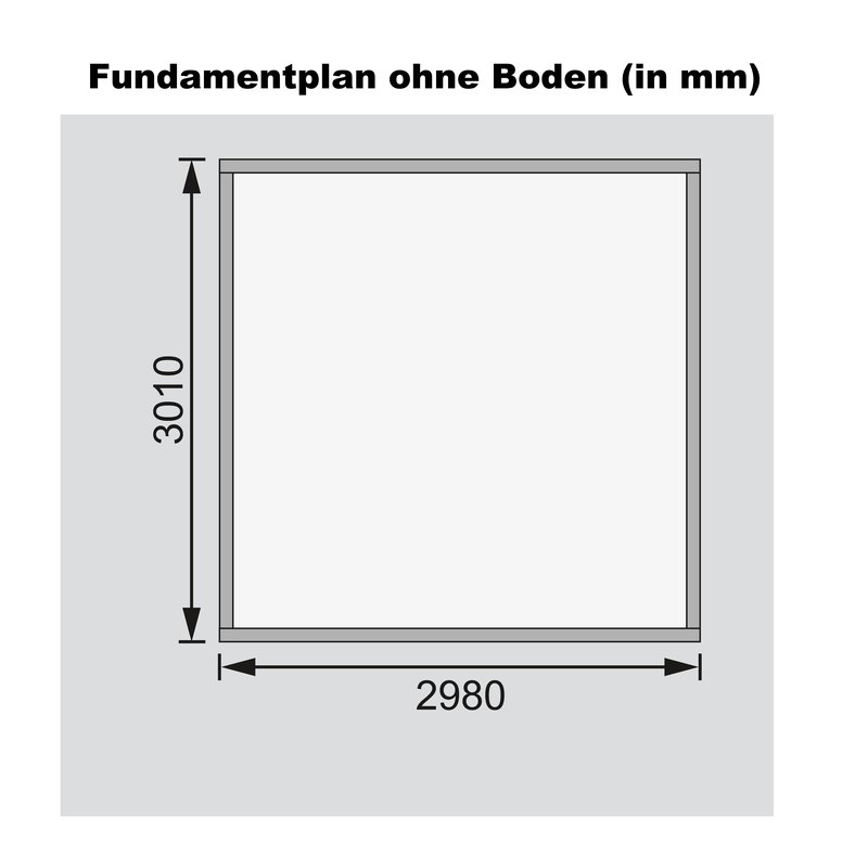 Gartenhaus Kerko 6 - 298 x 302 cm, 19 mm Holz terragrau, Karibu