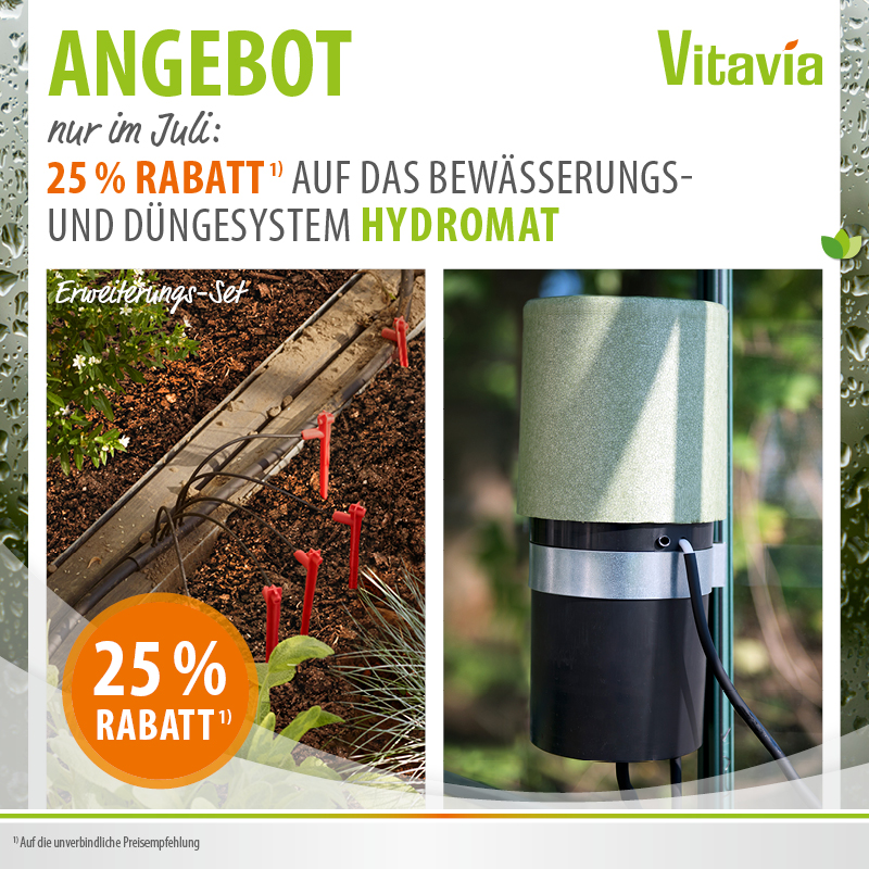 Juli-Angebot: Bewässerungssystem Hydromatr 25% reduziert