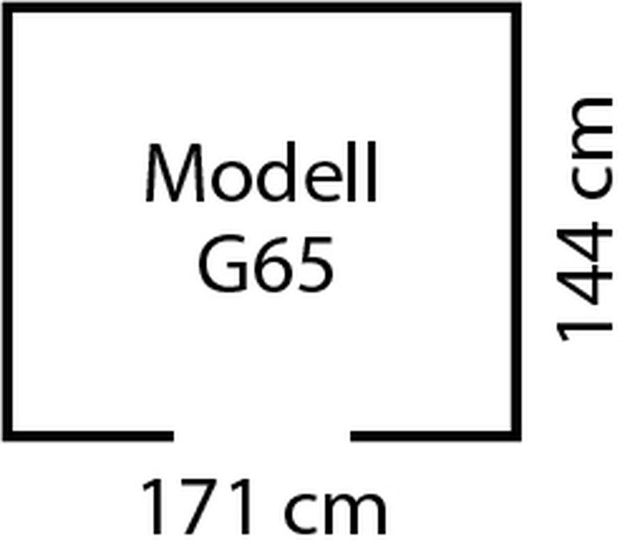 Gerätehaus Dream Gartenmanager 65, jade 184 x 154 cm