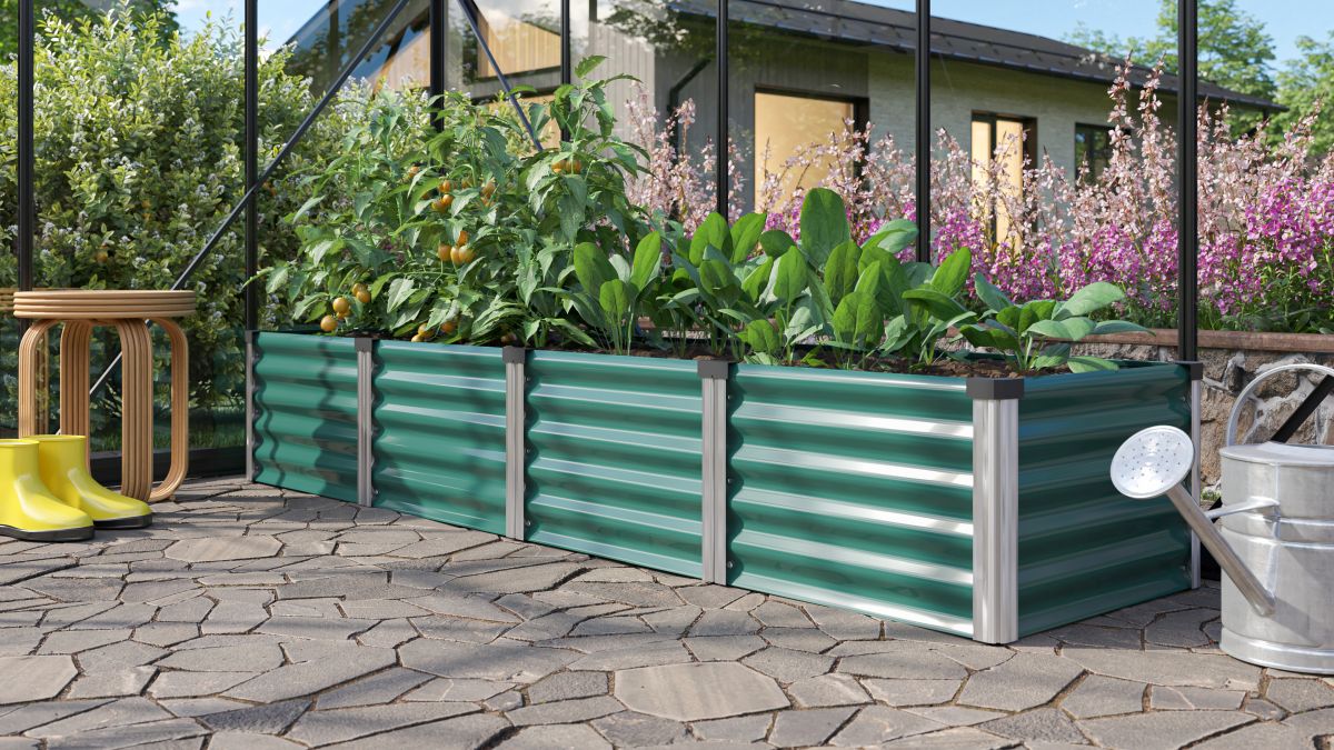 Vitavia Hochbeet Linus In&Out 401 L, Zincalume seegras/alu