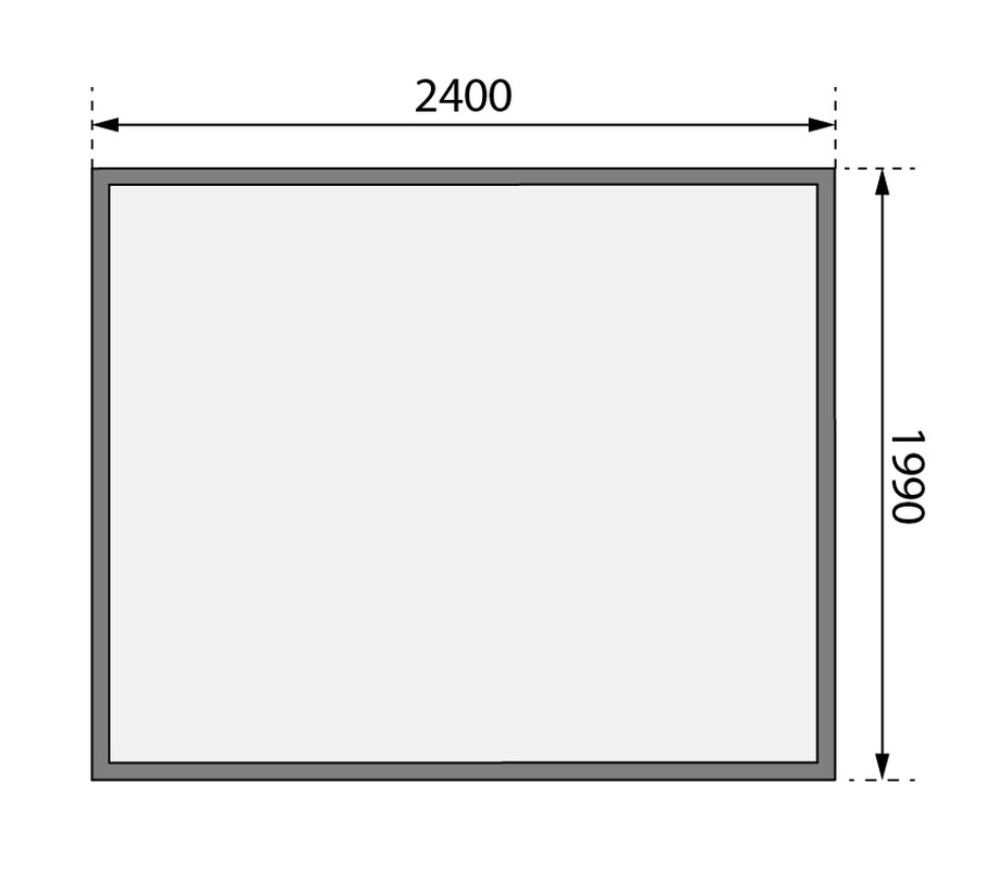 Gartenhaus Kandern 2  - 244x204 cm, 28 mm terragrau, Karibu