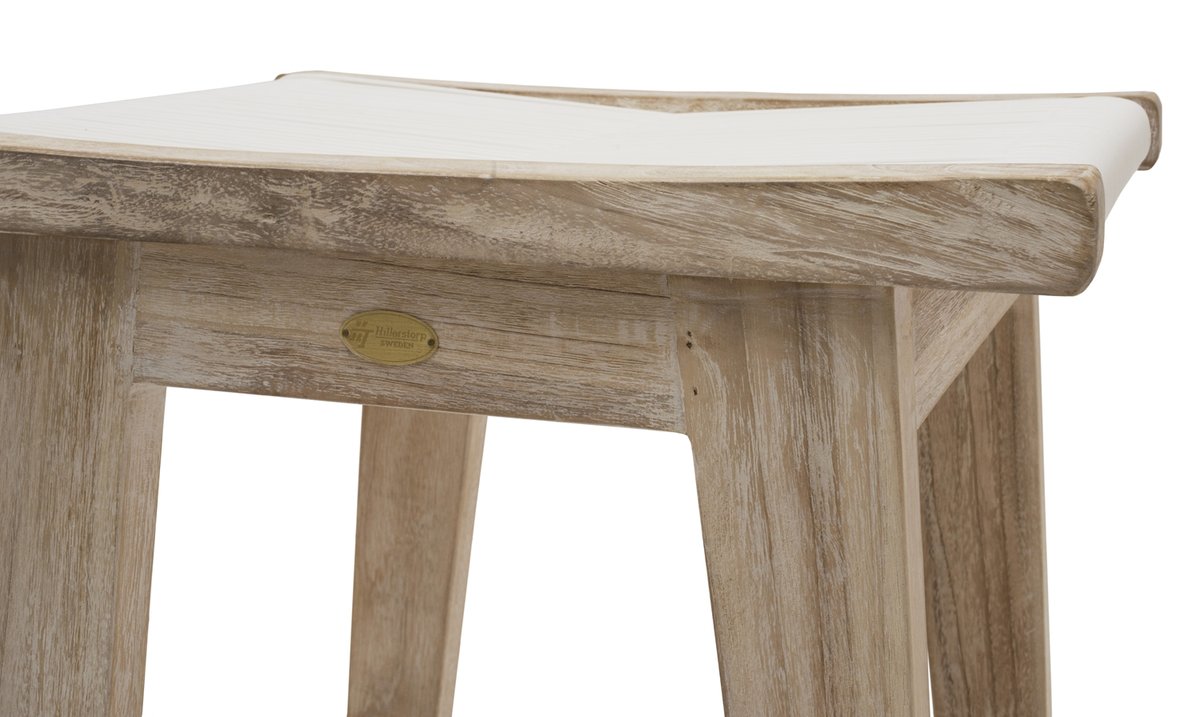 Wellington Barhocker Teak whitewashed / Geflecht weiß, 50 x 40 x 76 cm Wellington Barhocker Teak whitewashed / Geflecht weiß, 50 x 40 x 76 cm