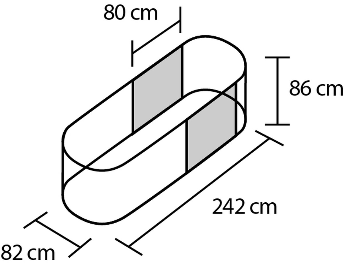 Vitavia Hochbeet Erweiterung Vita STRETCHED 858, rubin