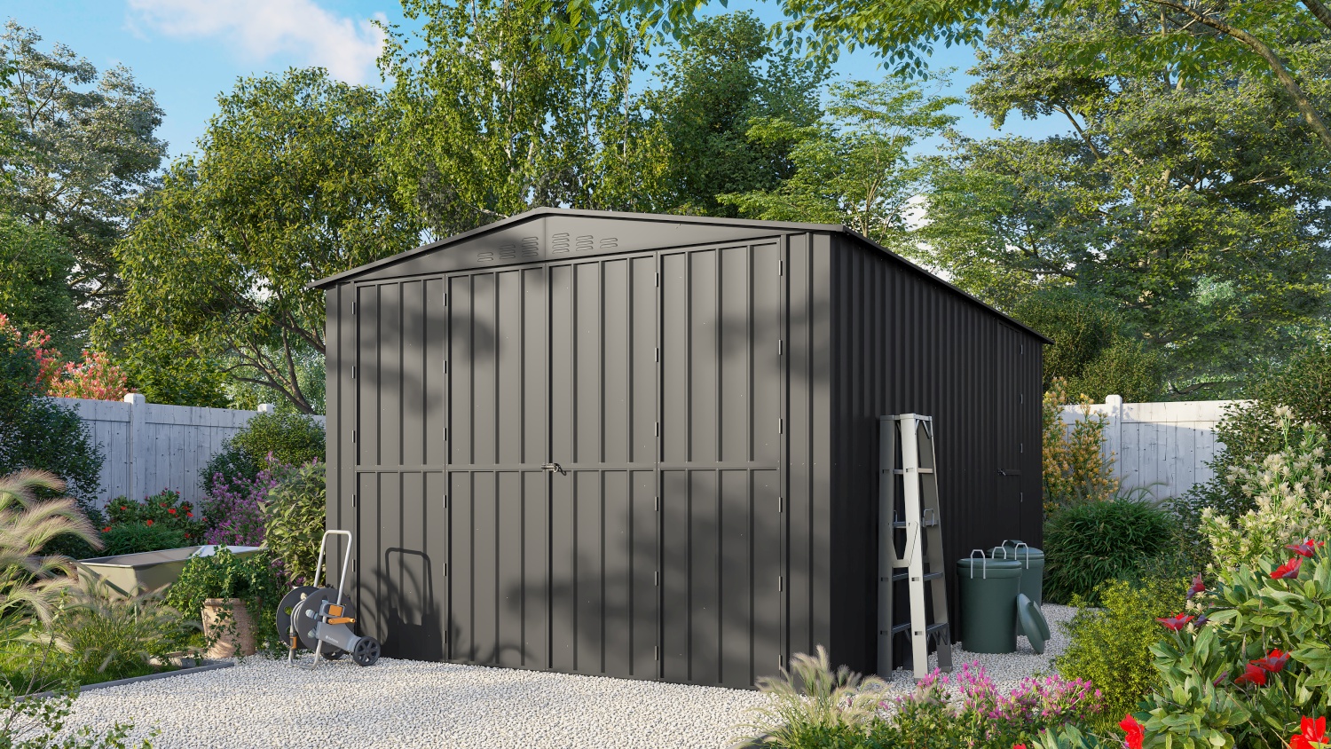 Metallgerätehaus Parker 1015, anthrazit, von Globel