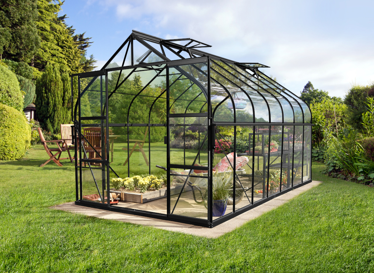 Vitavia Gewächshaus Diana 11500 ESG 3mm, schwarz