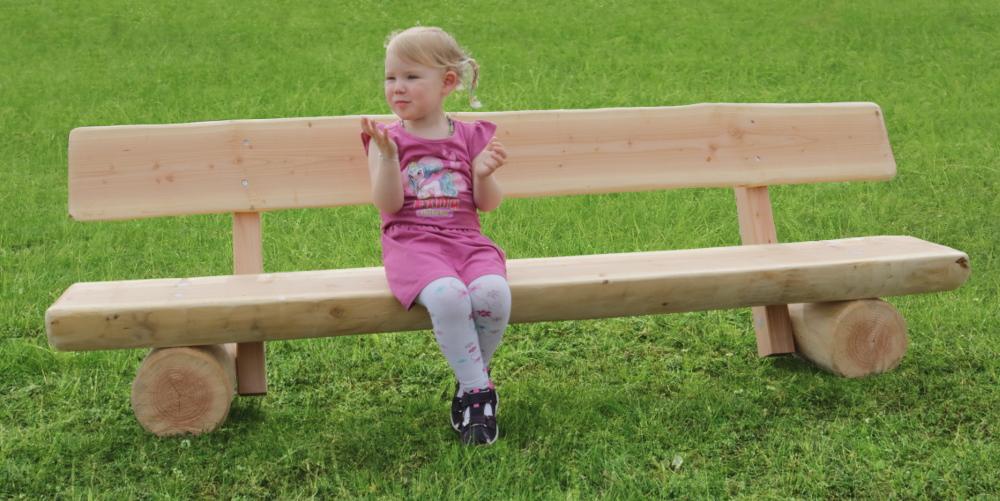 Kinderbank mit Lehne Feldberg 1,50 m lang, Douglasie natur