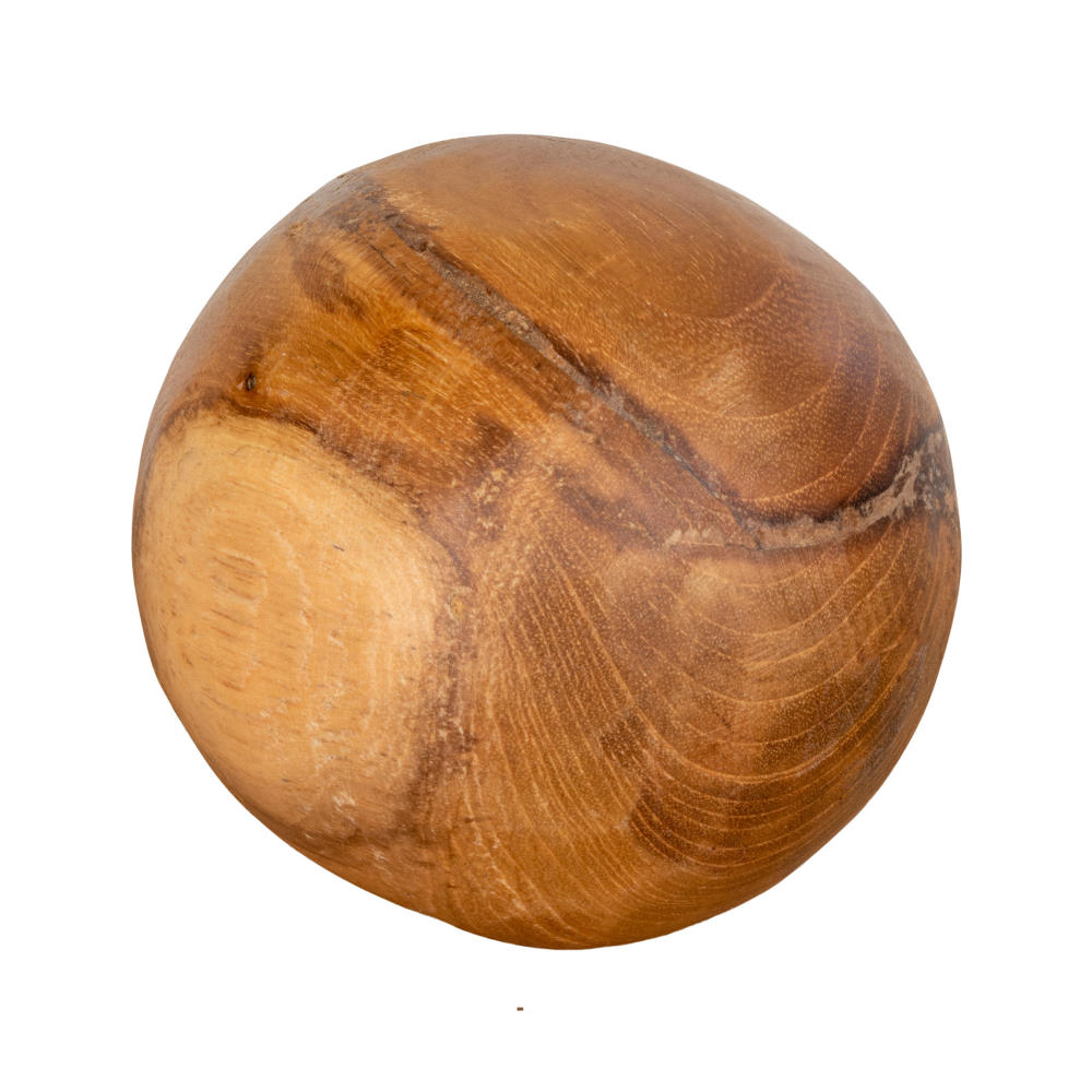 Deko-Kugel - Ryon, natürliches Teakholz Ø10 cm
