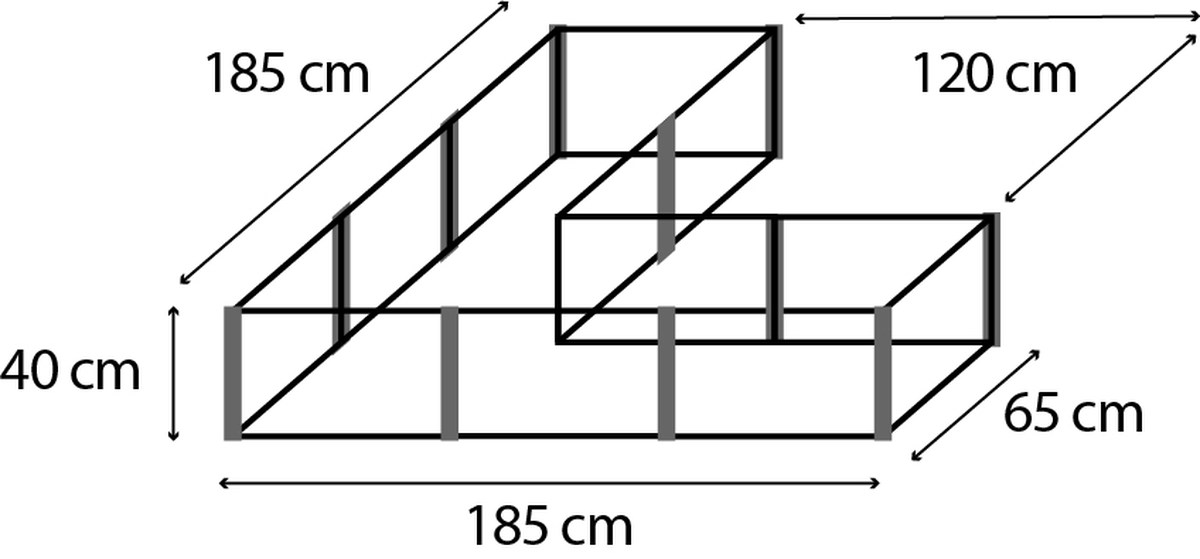 Vitavia Hochbeet Linus In&Out 401 M, Zincalume seegras/alu